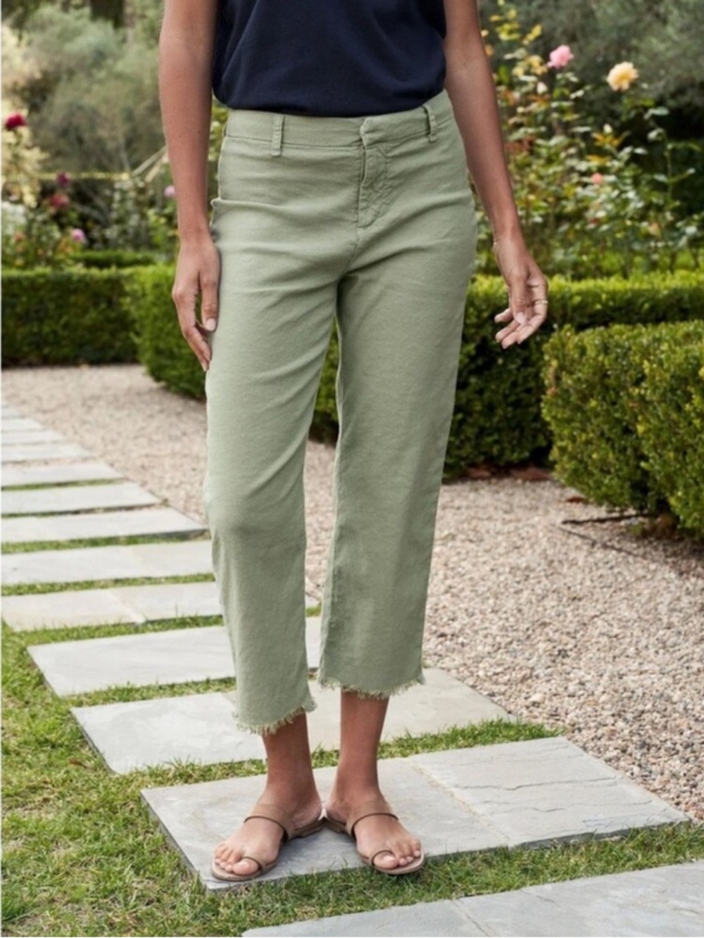 FRANK & EILEEN kinsale Linen Blend Pant Size 6 - Picture 7 of 14